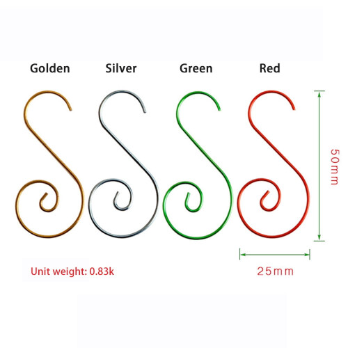 Christmas Ornament Hooks S-Shaped Silver 100 Pieces 1