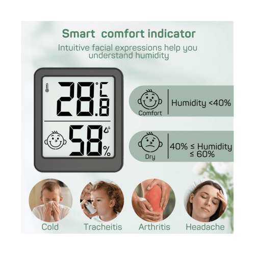 LCD Digital Thermometer Hygrometer Indoor 2-in-1 2