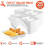 White foam takeout container three compartment 8x8x3 inch 3