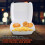 White foam takeout container three compartment 8x8x3 inch 8