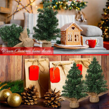 Sapin de Noël Artificiel, Ornements Miniatures pour Décorer la Table à Manger de la Cuisine Intérieure