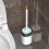 Toilet Cleaner Brush with Long Handle White 8