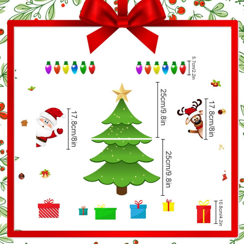 Christmas tree bulb fridge magnet set 12 pcs 2