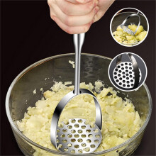 Outil à purée de pommes de terre ZKCCNUK, en acier inoxydable, compatible lave-vaisselle - Ustensiles de cuisine robustes pour haricots, avocats,