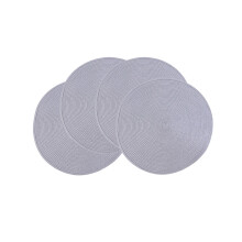 100Fens Ronde Tafelonderzetters van Katoen met Vlechtwerk, Antislip Tafelonderzetters, Set van 4 voor Eet- en Keukentafel, Wasbaar, 18 cm