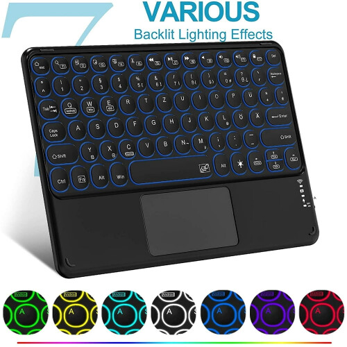 QUTETN Bluetooth keyboard with touchpad and backlight 1