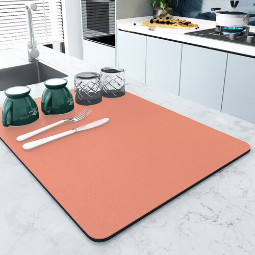 Tapete para secar louça 100Fens para bancada de cozinha, com base de borracha antiderrapante, resistente a manchas e absorvente, compatível com