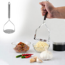 Ustensiles de cuisine ZKCCNUK Presse-purée en acier inoxydable, ustensile de cuisine, presse-purée pour patates douces, courges et ail - Déstockage