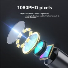 Endoscoopcamera met 4,3 Inch IPS HD-Scherm Borescope-Camera HD1080P IP67 Waterdichte Inspectiecamera voor Auto 1 Meter