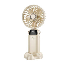 (white) Portable Hand-held Fan Mini Folding Desk Fan Cooler Cooling USB Rechargeable