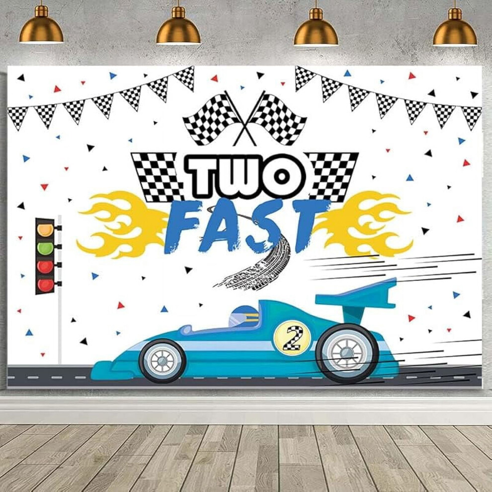 Race Car Birthday Backdrop 7X5 Ft 946140718361