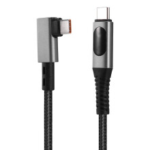 Cábla Muirir Thapa USB4Type-C240W le Taispeántas Digiteach LED Cábla Sonraí Aistrithe 8K@60Hz40Gbps Uillinn Dheis
