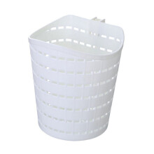 White Plastic Hanging Storage Basket for Bathroom Kitchen