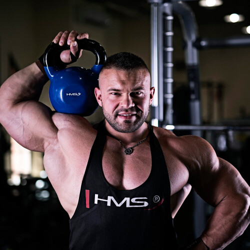 6 kg Gusseisen-Kettlebell - Blau 1