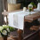 Gray Hollow Table Runner Rectangle Double-Sided Fabric 13 x 4