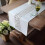 Gray Hollow Table Runner Rectangle Double-Sided Fabric 13 x 5