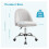 Modern Armless Office Chair Grey Fabric Adjustable Swivel 3