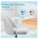 Modern Armless Office Chair Grey Fabric Adjustable Swivel 6