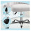 Modern Armless Office Chair Grey Fabric Adjustable Swivel 7
