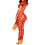 Women's unitard red short sleeve 2