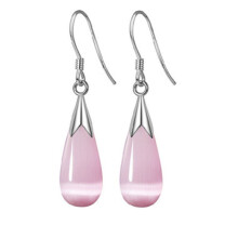 Opal Drop Earrings Women's 925 Sterling Silver
