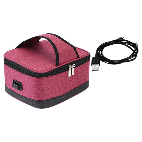 USB Food Warmer Thermal Bag Red 1 Pack 2