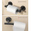 Wall Mount Toilet Paper Holder Matte Black Double Post 3