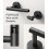 Wall Mount Toilet Paper Holder Matte Black Double Post 4