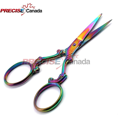 Rainbow Embroidery Scissors Titanium Color 3.5" 2pcs 1