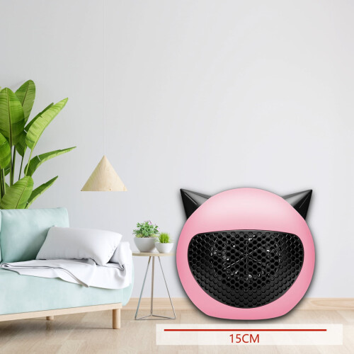 Draagbare elektrische persoonlijke ruimteverwarming roze 2