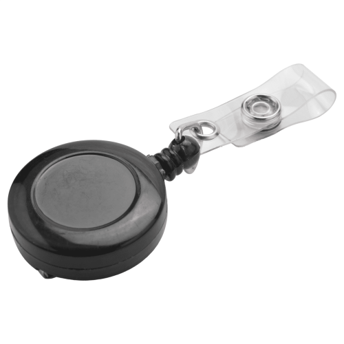 Breloc retractabil yo-yo cu clemă pentru curea, negru, pachet de 4 2