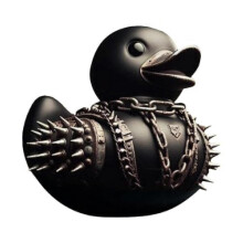 (B) Duckieville Ducks, Dark Punk Gothic Style Ducks, Handsome Ducks Ornaments