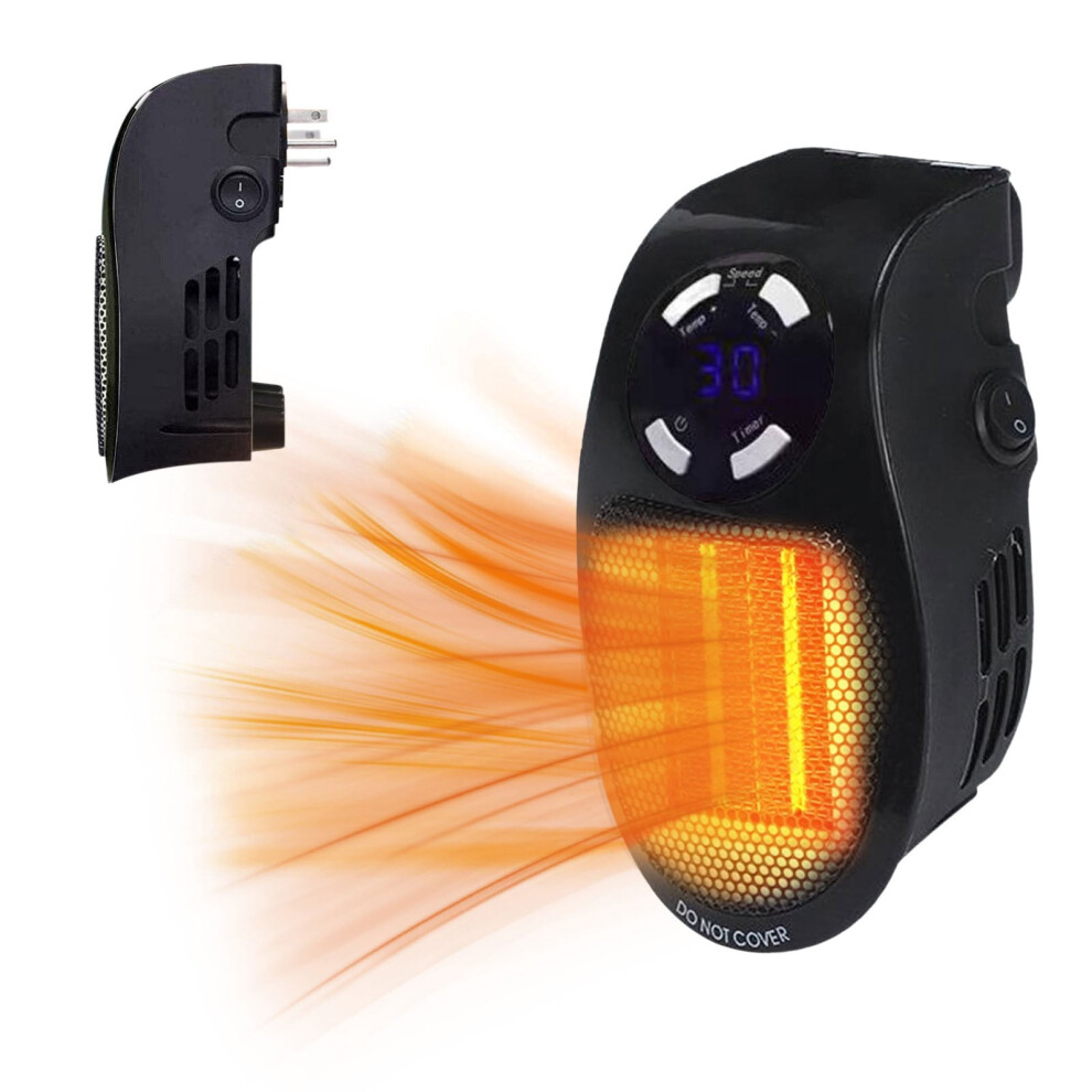 500W Mini Ceramic Space Heater With Led Display And Timer 393040992078