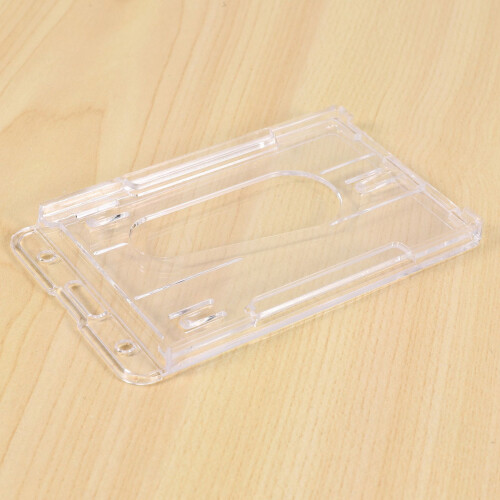 Suport vertical rigid pentru ecusoane, din plastic, dublu, 10x6cm 1