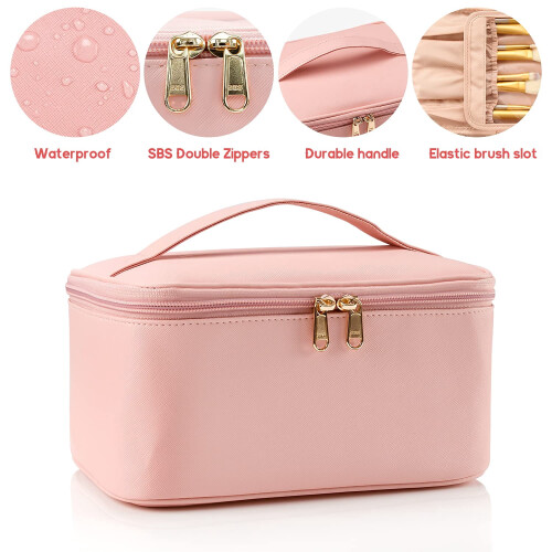 Make-uptas zwart, draagbare cosmetica-organizer met grote capaciteit 1