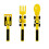 (Fork set) Children's car tableware bulldozer excavator shovel fork children's tableware set 1