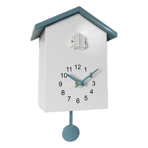 Cuckoo Wall Clock Grey with Bird Sounds and Pendulum 1