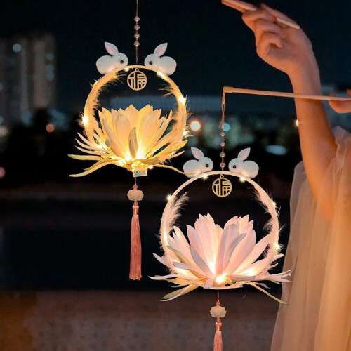 Handmade Jade Rabbit Lantern DIY Kit Vintage Style 2