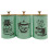 Kowaku coffee tea sugar containers iron green 3-piece 6