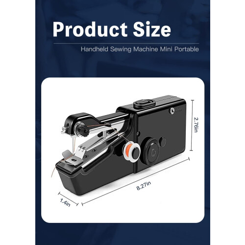 Handheld Sewing Machine Black Portable Electric Mini 1