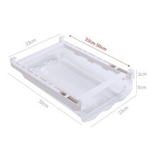 Egg Holder Box Clear Push-Pull Refrigerator Drawer Organizer