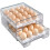 Egg Holder with Removable Tray 32-Count Transparent White 1