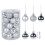Christmas Ornaments Balls Silver 4cm 34pcs 8