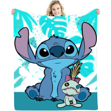 Anime Stitch Blanket Soft Flannel Throw 50x60 in
