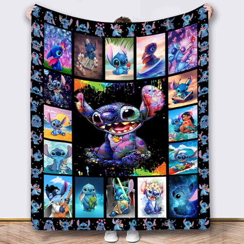 Anime Stitch Blanket Soft Flannel Throw 150x200cm
