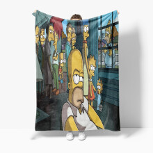 Anime Simpsons blanket soft flannel throw 50x60 inches