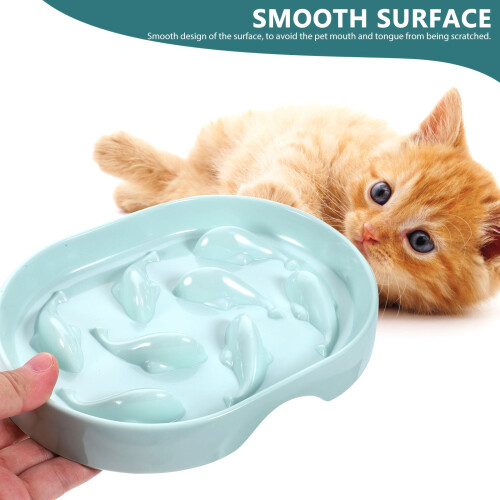 Slow-feeding pet bowl white non-slip1piece 2