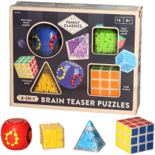 Brain Teaser Puzzle Box Gift Set Bead Barrel Ball Maze Pyramid Maze Cube Puzzle