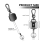 Breloc retractabil din metal rezistent, pachet de 2 2