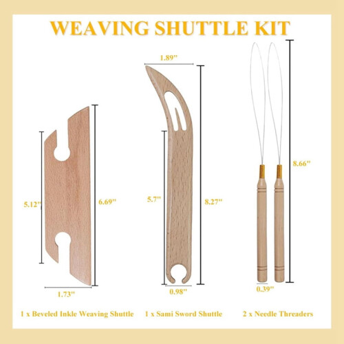 Wooden Beveled Inkle Loom Weaving Kit 1